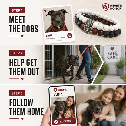 Help Save A Dog - Stone & Marble Bracelet